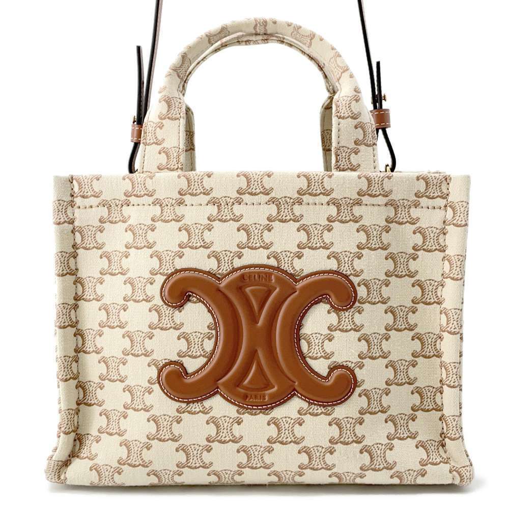 Celine Cabas Thais Canvas Handbag Shoulder Bag